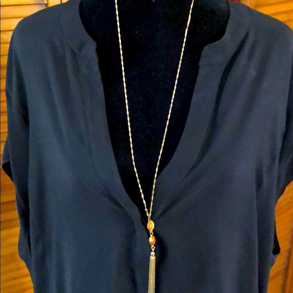 Gold plated Tassel necklace